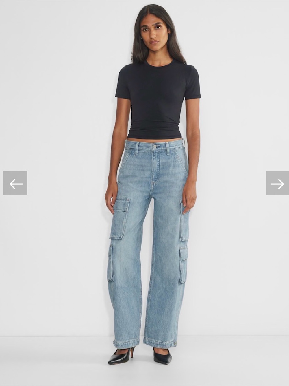 Aritzia Denim Forum ’90s Millie Hi-Rise Cargo Jeans Size 25